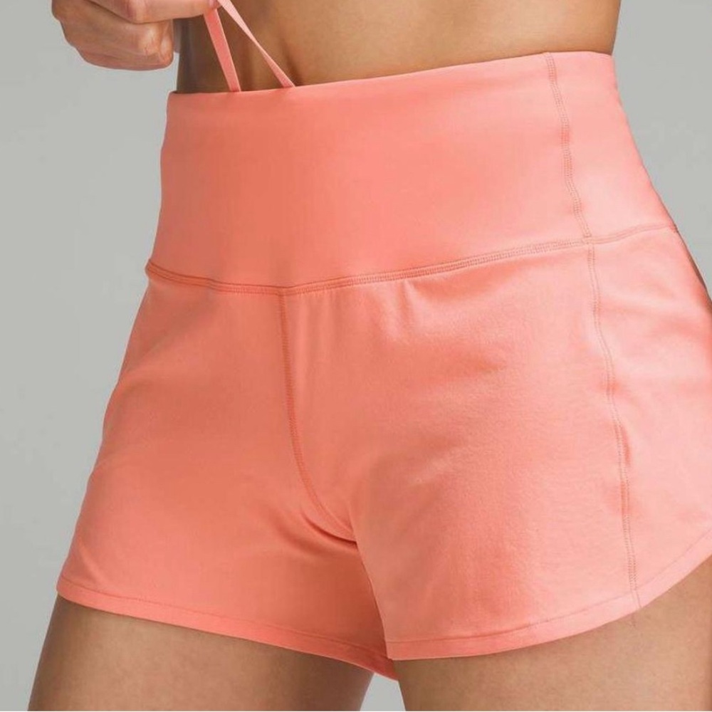 Speed Up High-Rise Lined Short 4" in Coral